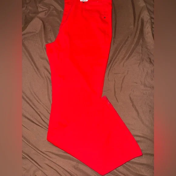 Vintage Pants Red Bootcut Stretch Jeans Womens XL High Rise Flare - Picture 5 of 10